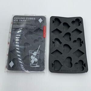Kikkerland Black Casino Silicon Ice Cubes Tray Lot of 2